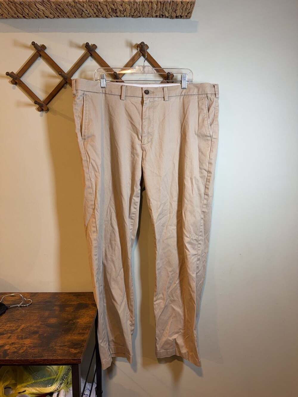 George Men's Performance Chino Khaki Pants 42X32